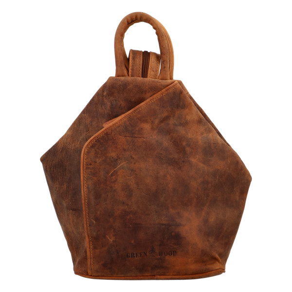 Dámský kožený batůžek camel - Greenwood Peril