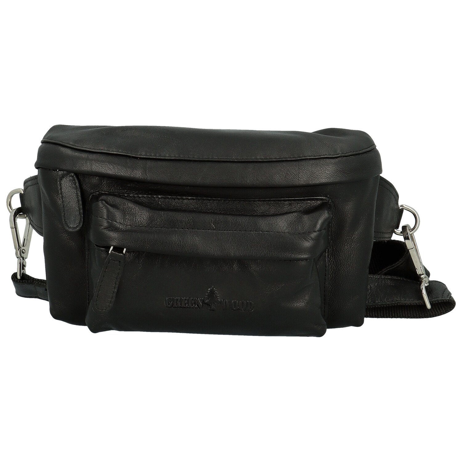 Dámská kožená kabelko/ledvinka černá - Greenwood Wanesa