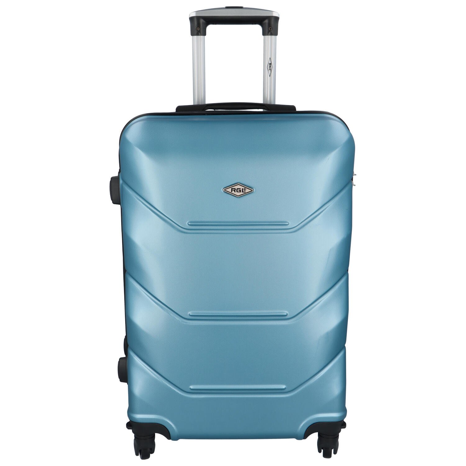 Levně Skořepinový cestovní kufr bledě modrý - RGL Hairon S