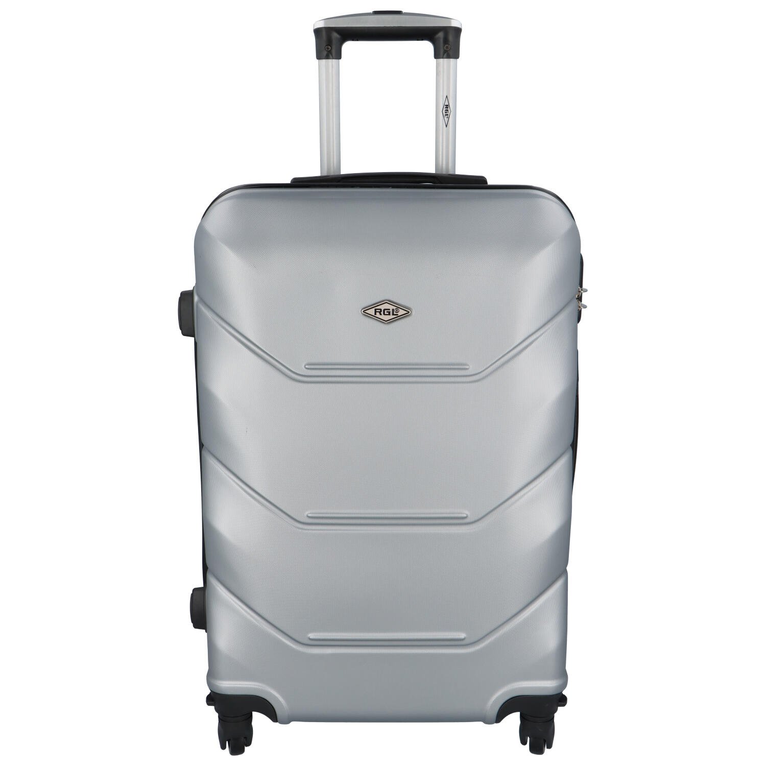 Levně Skořepinový cestovní kufr stříbrný - RGL Hairon M