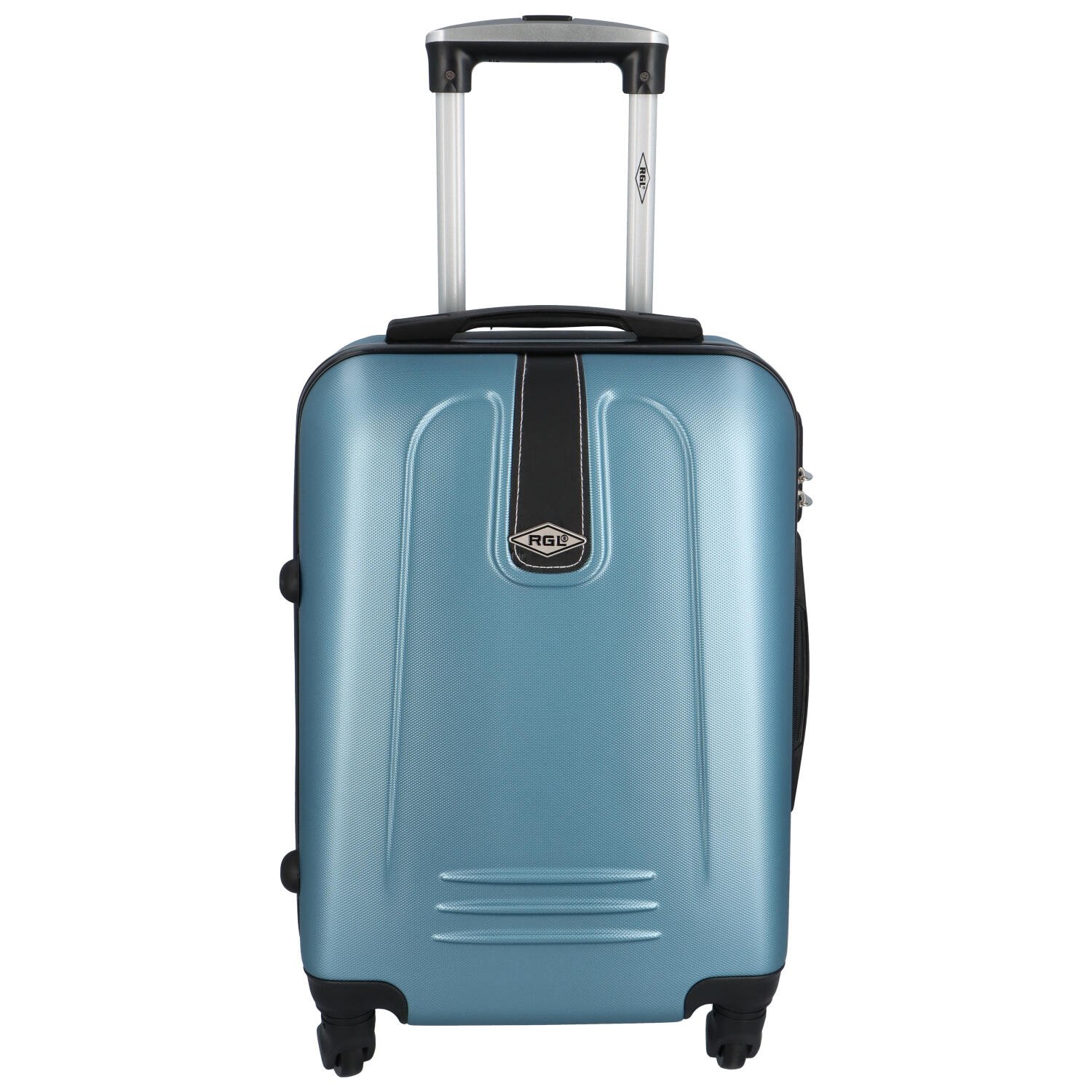 Levně Skořepinový cestovní kufr bledě modrý - RGL Jinonym XS