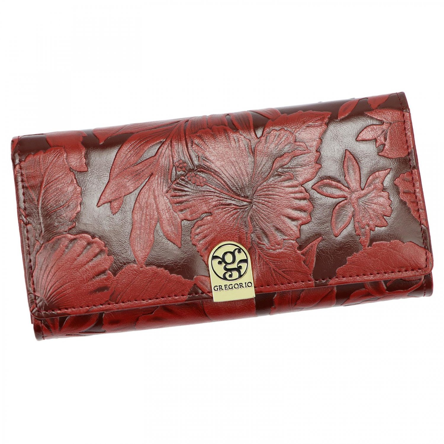 Levně Dámská kožená peněženka červená - Gregorio Leriana