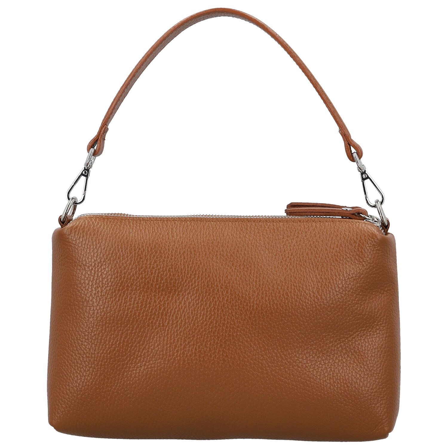 Dámská kožená kabelka na rameno koňaková - Delami Vera Pelle Sussan