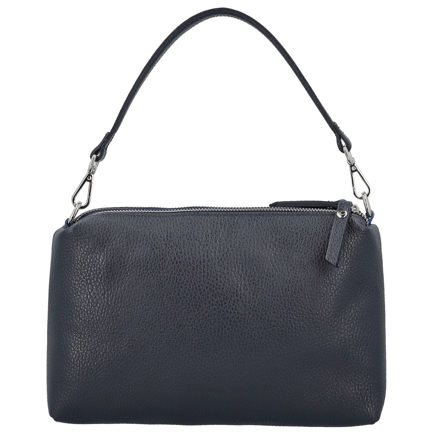 Dámská kožená kabelka na rameno tmavě modrá - Delami Vera Pelle Sussan