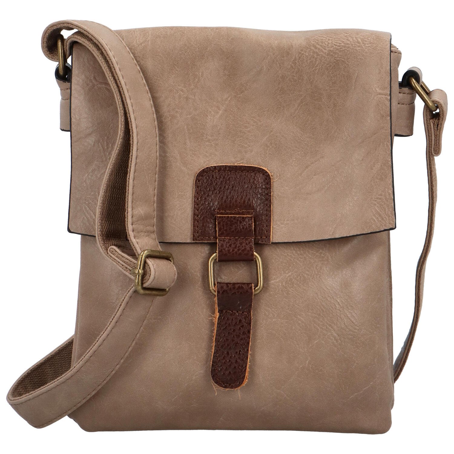 Levně Dámská crossbody kabelka světle hnědá - Paolo bags Oresta