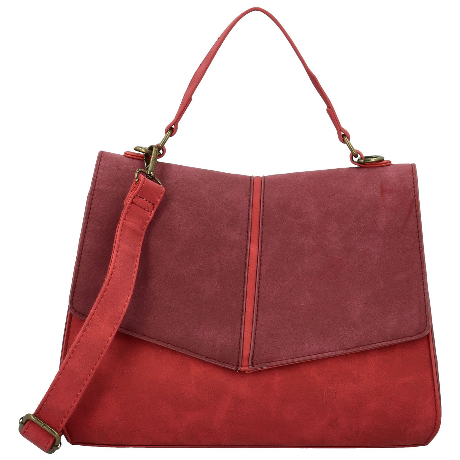 Dámská kabelka do ruky červeno/vínová - Paolo bags Simwa