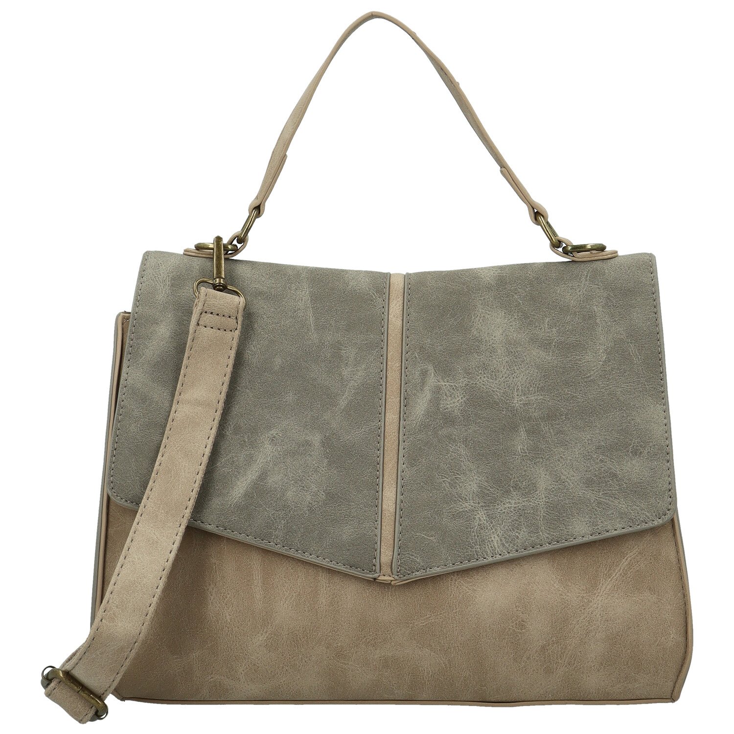 Dámská kabelka do ruky béžovo/šedá - Paolo bags Simwa