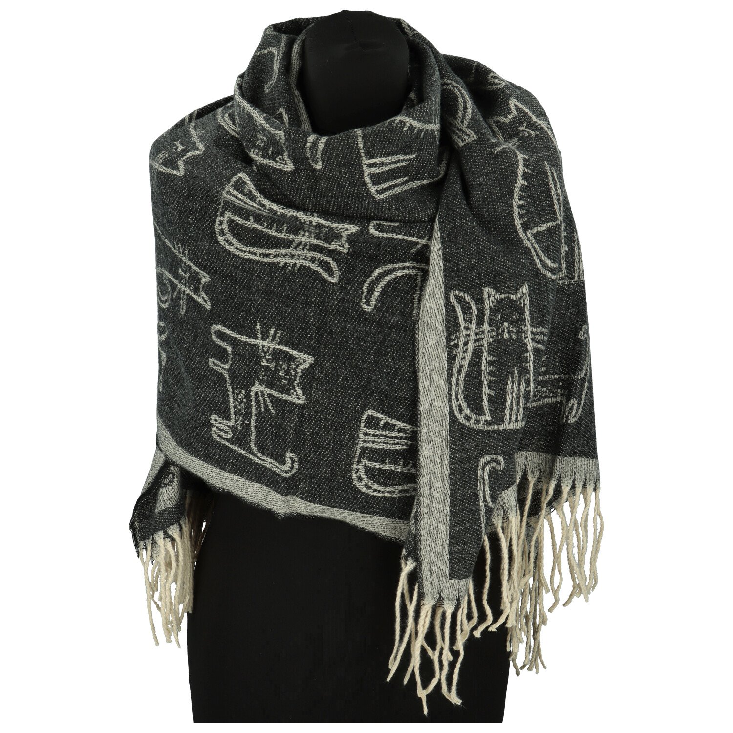 Dámská šála černo/béžová - Firenze Casey