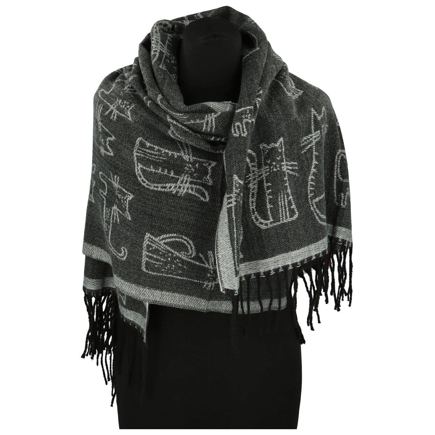 Dámská šála černá - Firenze Casey