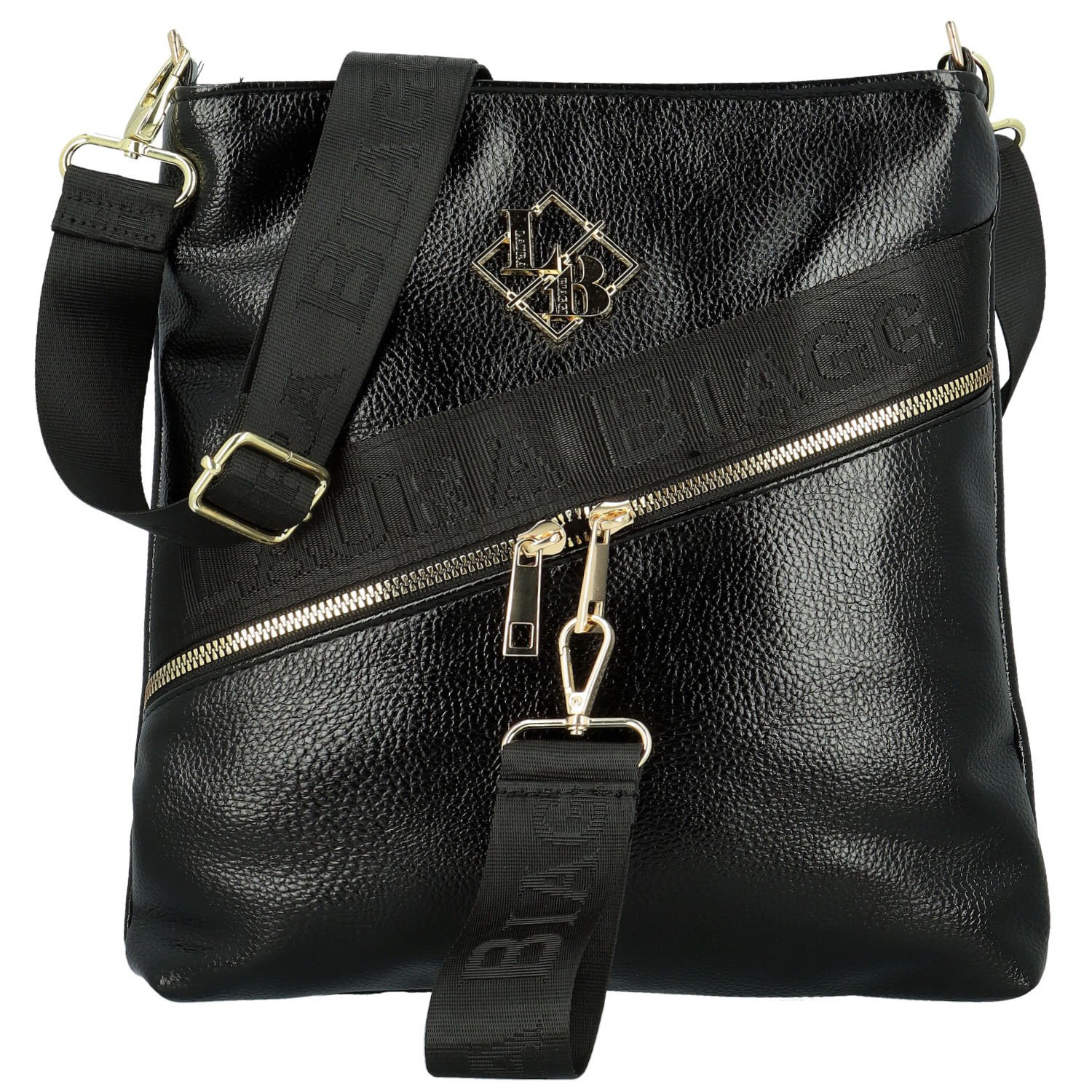 Dámská crossbody kabelka černá - Laura Biaggi Latoya