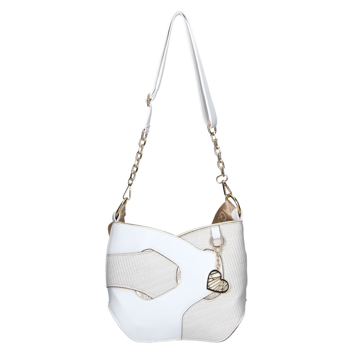 Dámská crossbody kabelka bílá - Laura Biaggi Lorena