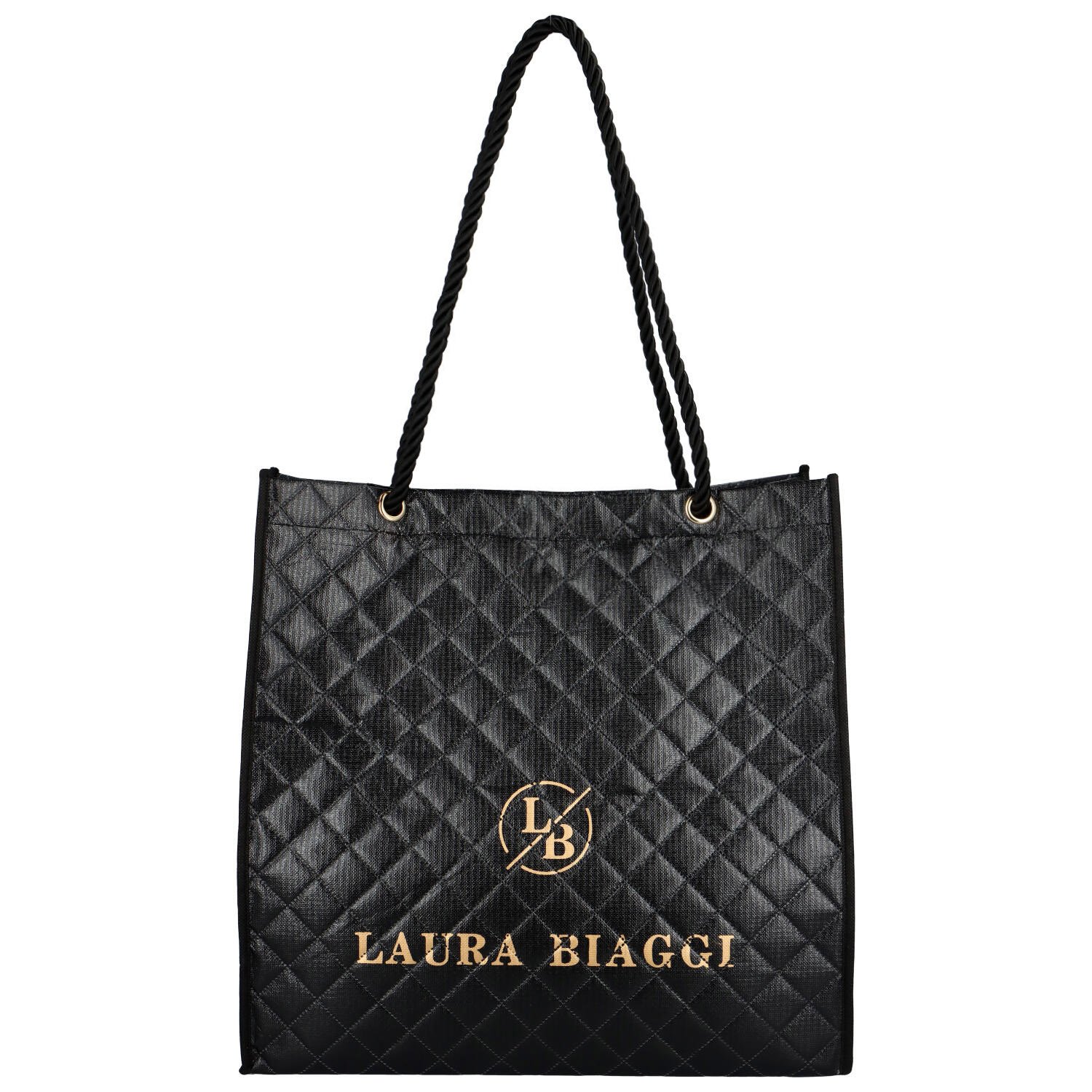 Levně Nákupní taška černá - Laura Biaggi Bondes