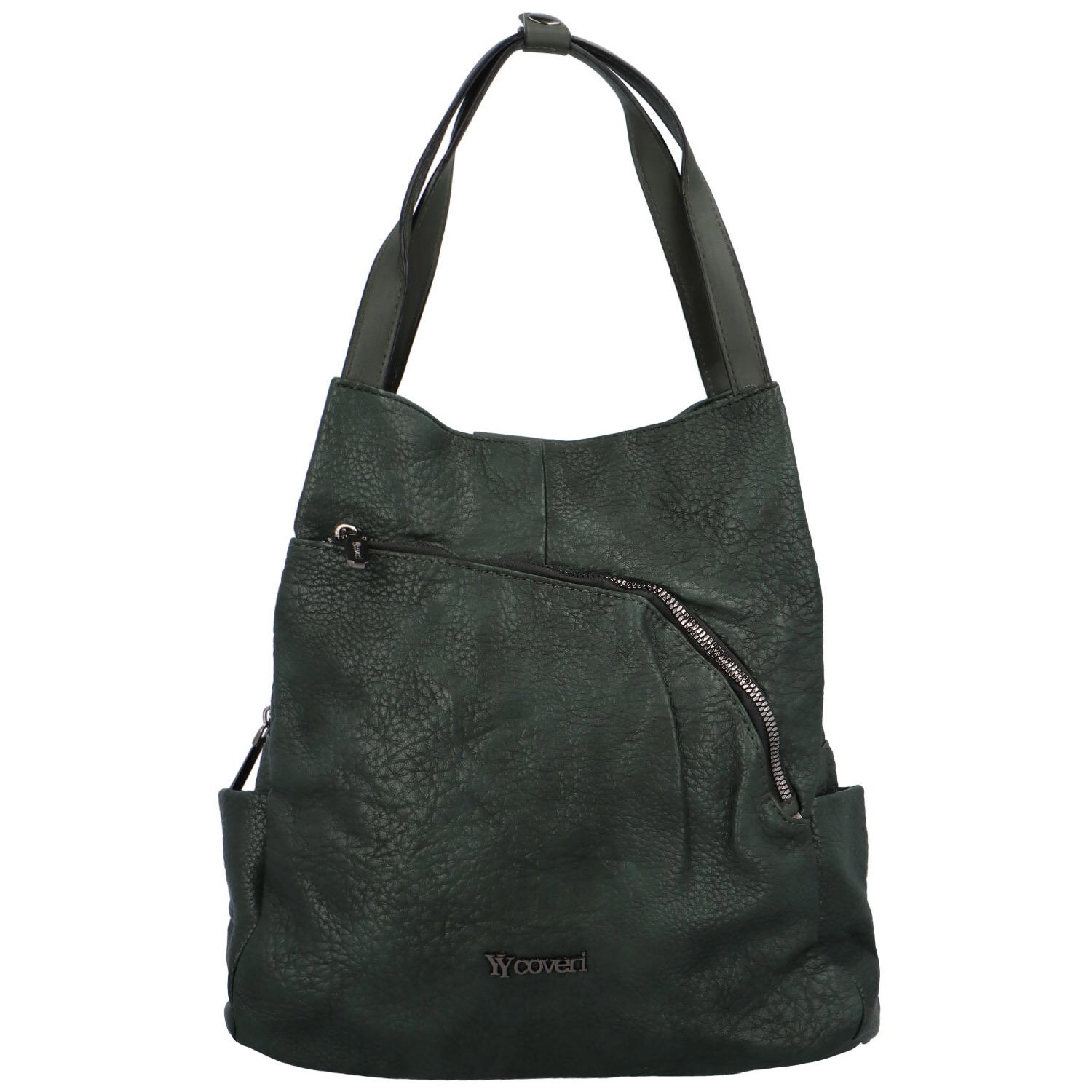 Levně Dámská kabelka batoh zelená - Coveri Admuta