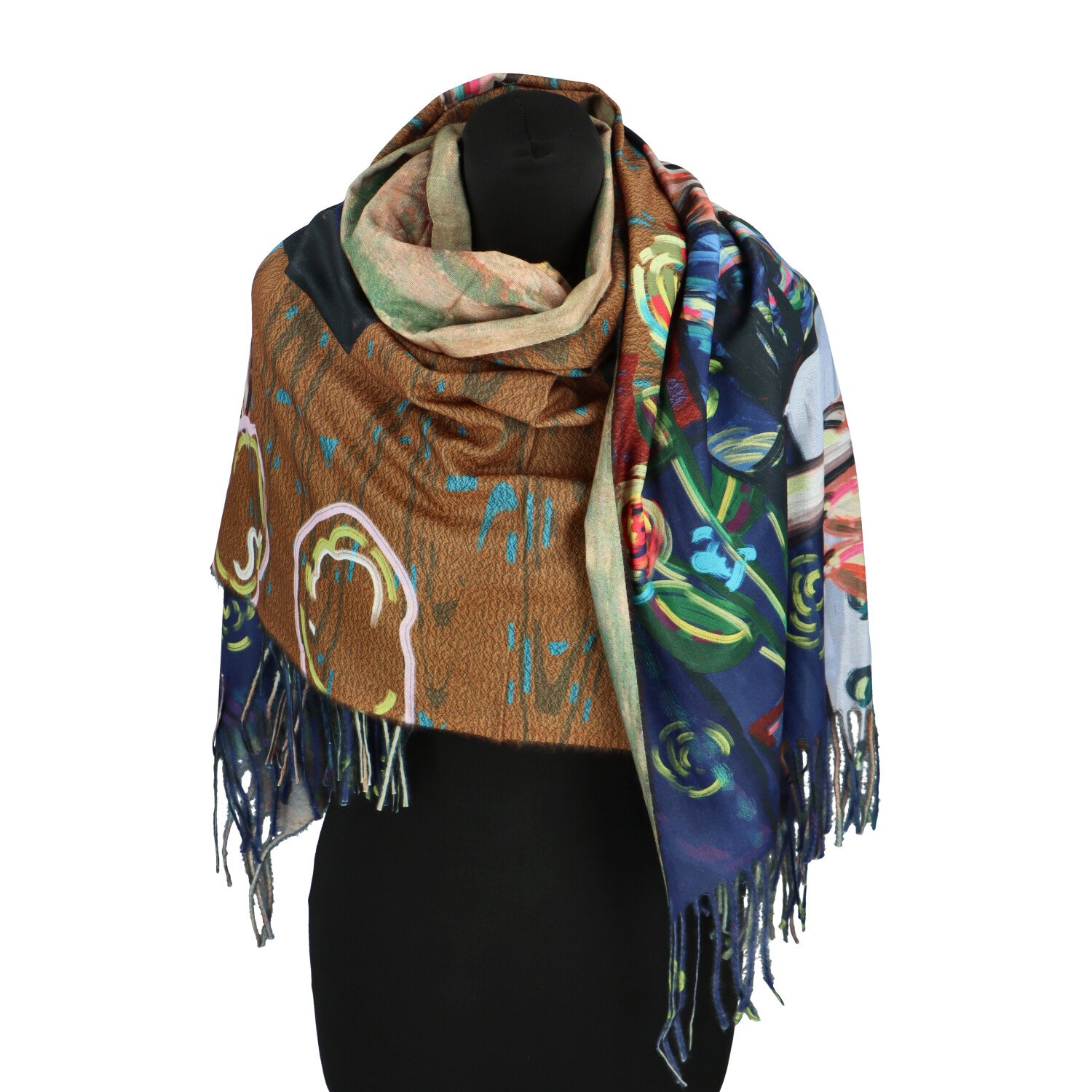 Dámská šála hnědá - Firenze Africo Umění 7