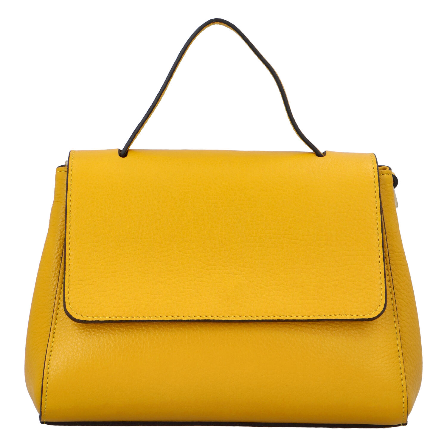 Dámská kožená kabelka do ruky žlutá - ItalY Fatismy