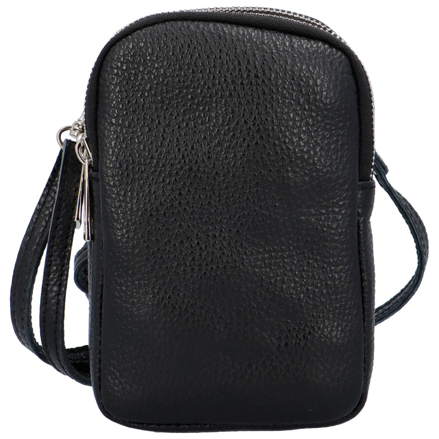 Dámské kožené crossbody pouzdro černé - Delami Valli