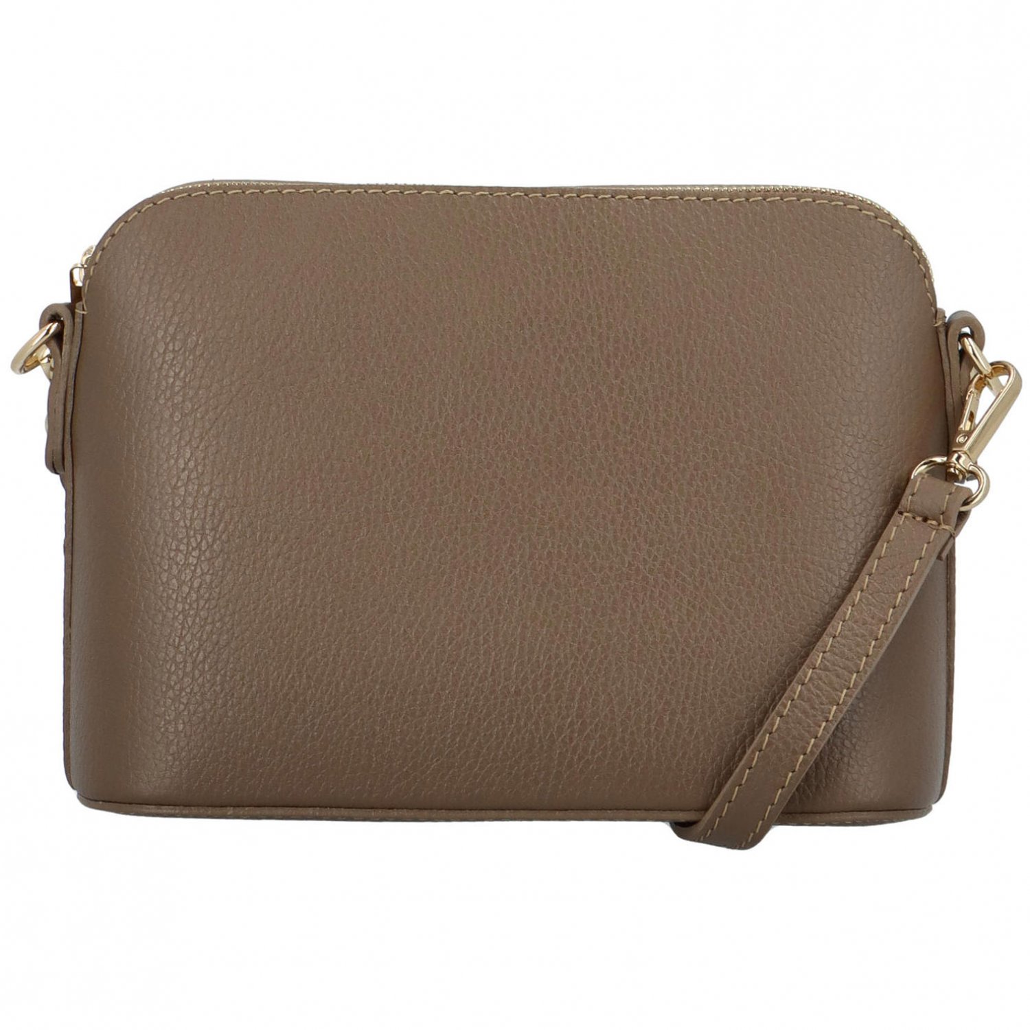 Levně Dámská kožená crossbody kabelka taupe - Delami Gosslin