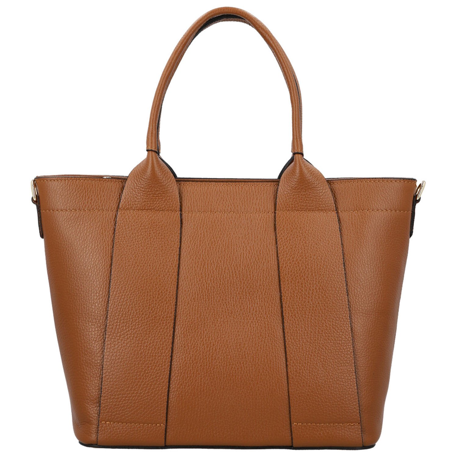 Dámská kožená kabelka na rameno koňaková - Delami Vera Pelle Nadiya