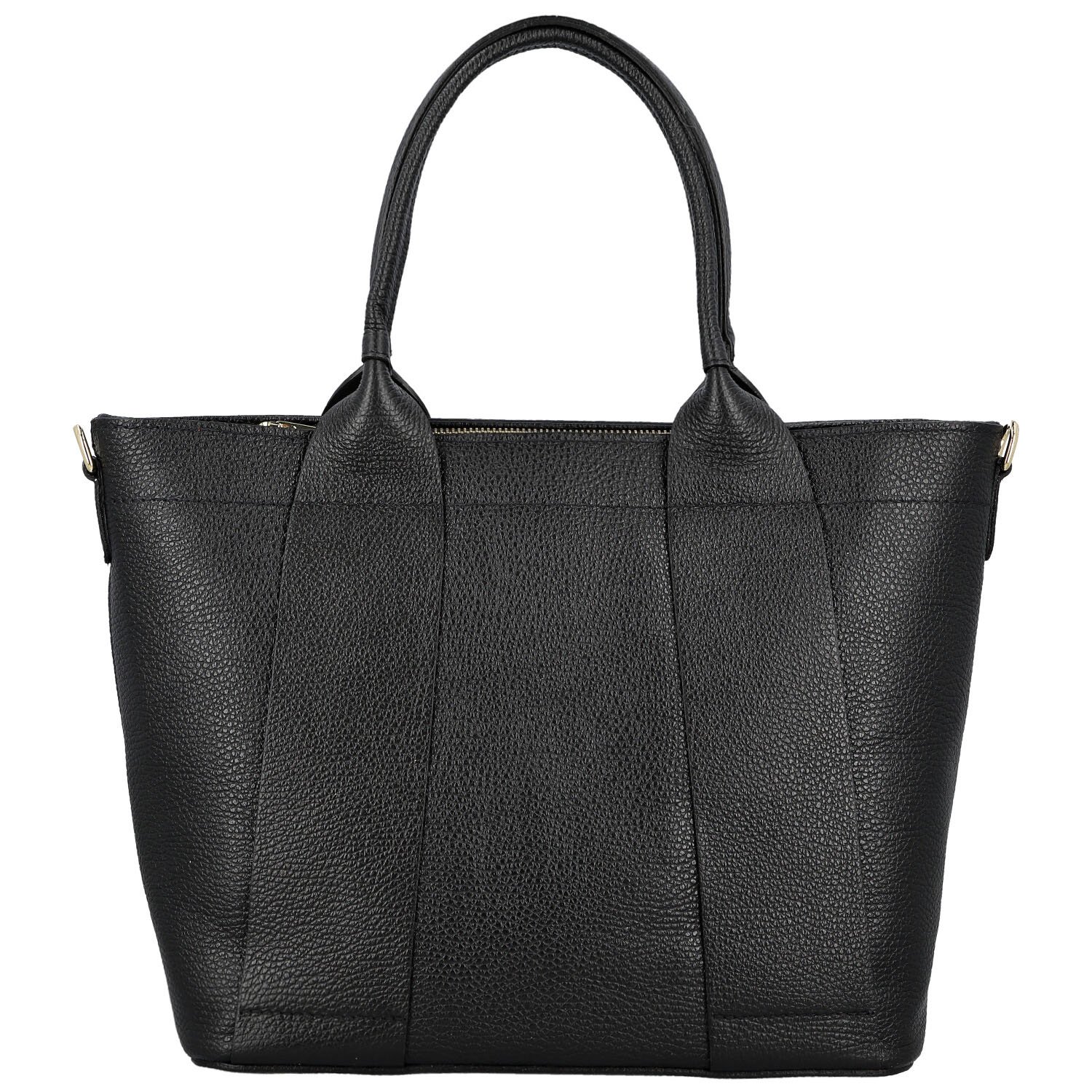 Dámská kožená kabelka na rameno černá - Delami Vera Pelle Nadiya