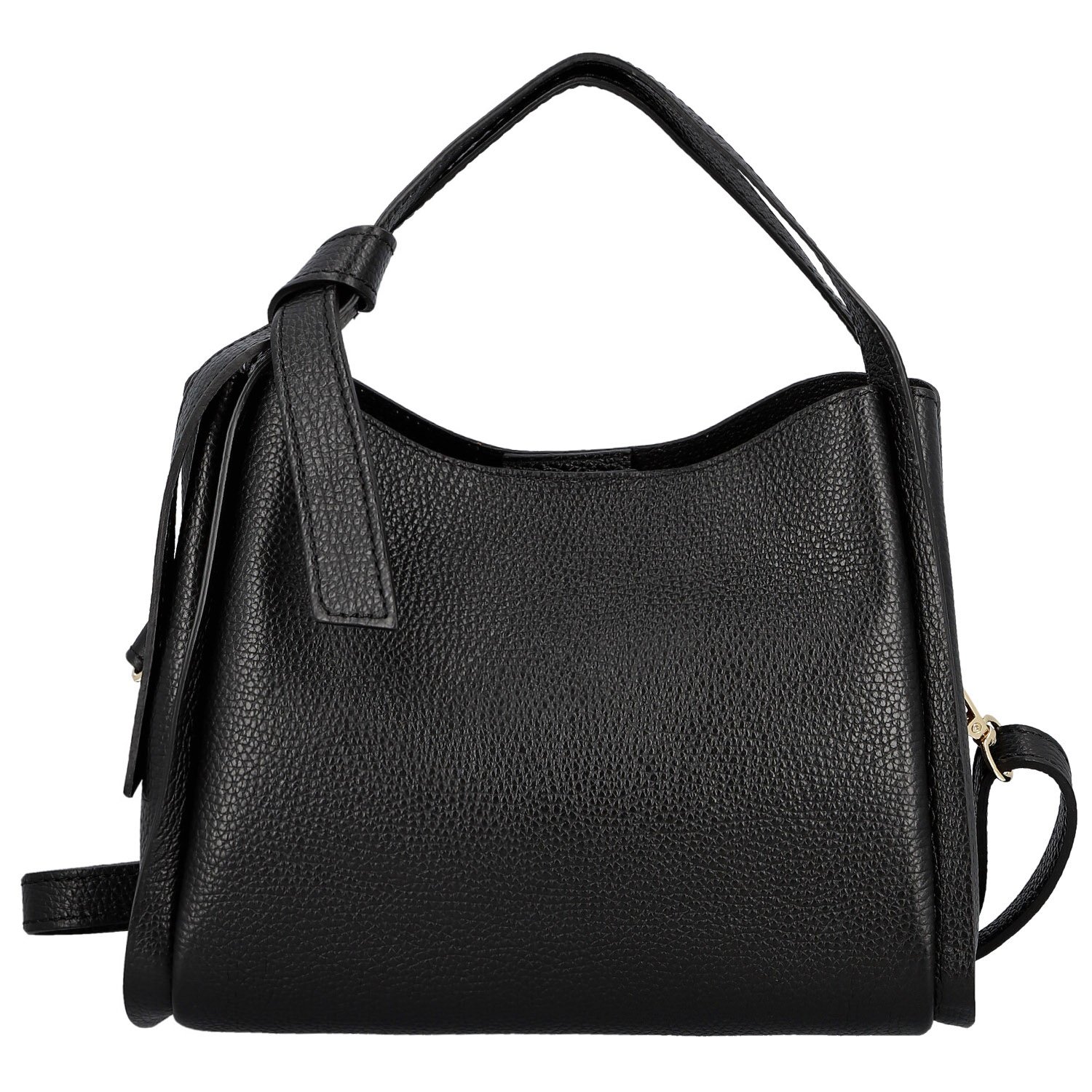 Dámská kožená kabelka do ruky černá - Delami Vera Pelle Mija