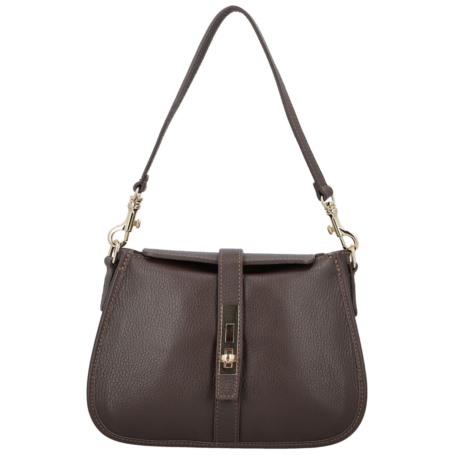 Dámská kabelka na rameno tmavě hnědá - Delami Vera Pelle Heloise