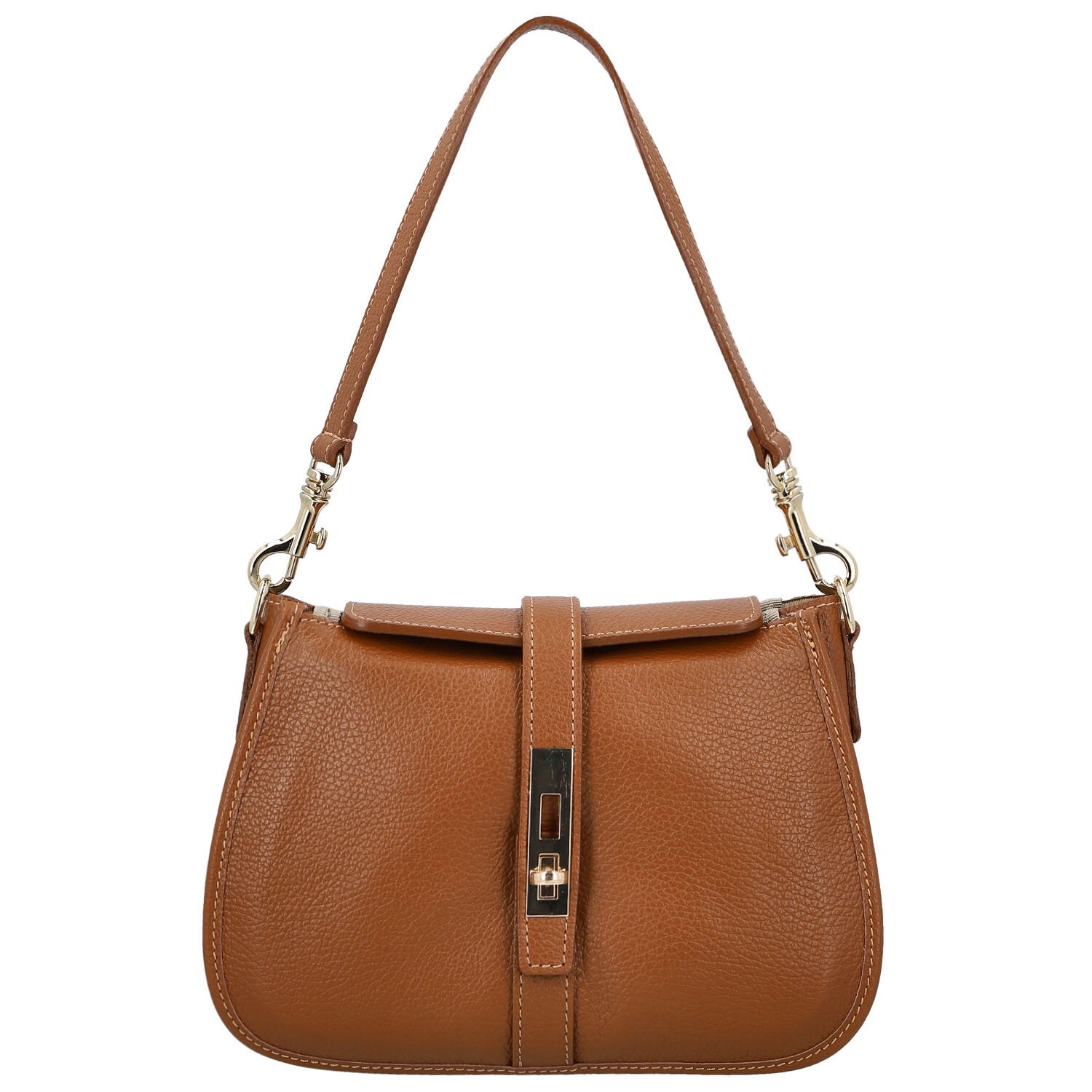 Dámská kabelka na rameno koňaková - Delami Vera Pelle Heloise