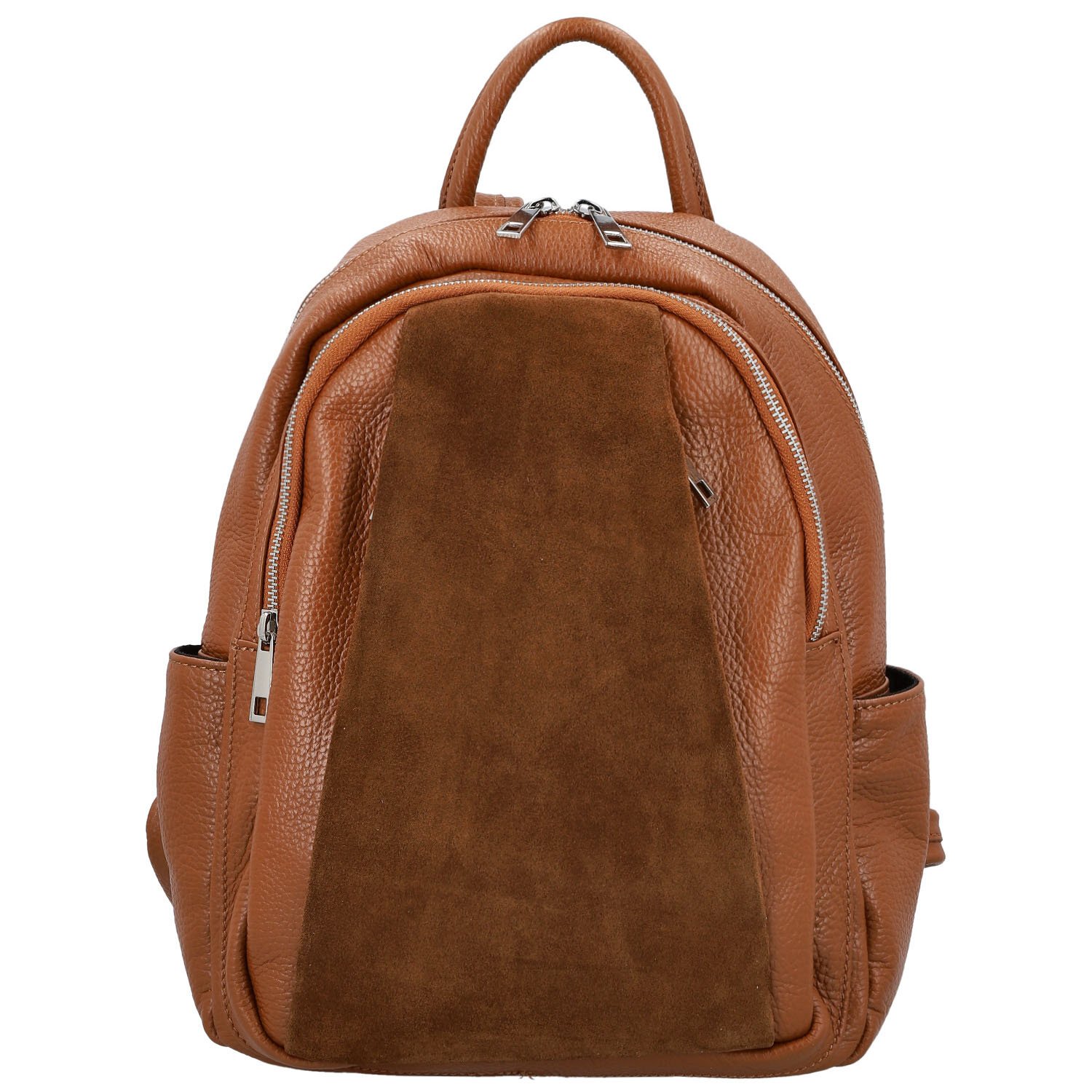Dámský kožený batoh koňakový - Delami Vera Pelle Naoto