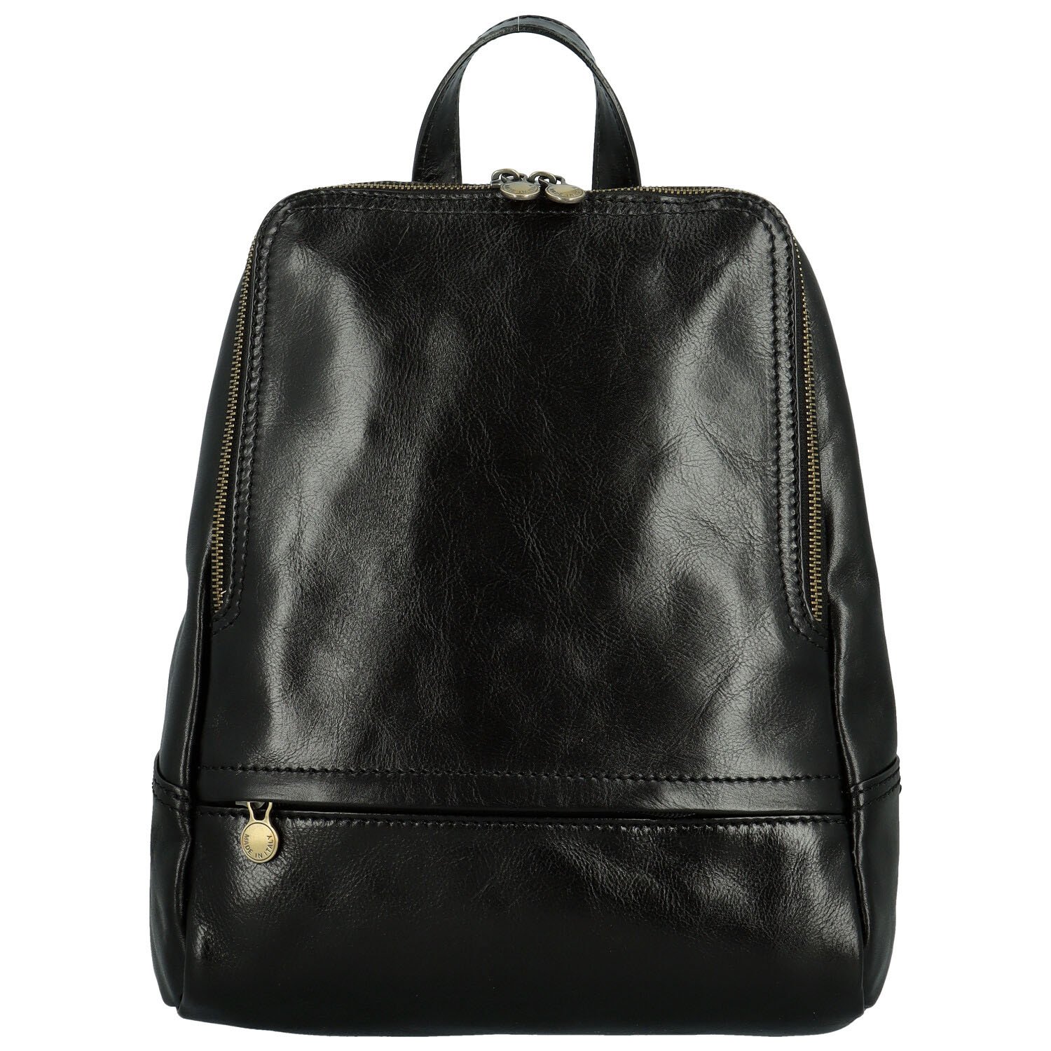 Dámský kožený batoh černý - Delami Vera Pelle Mallory