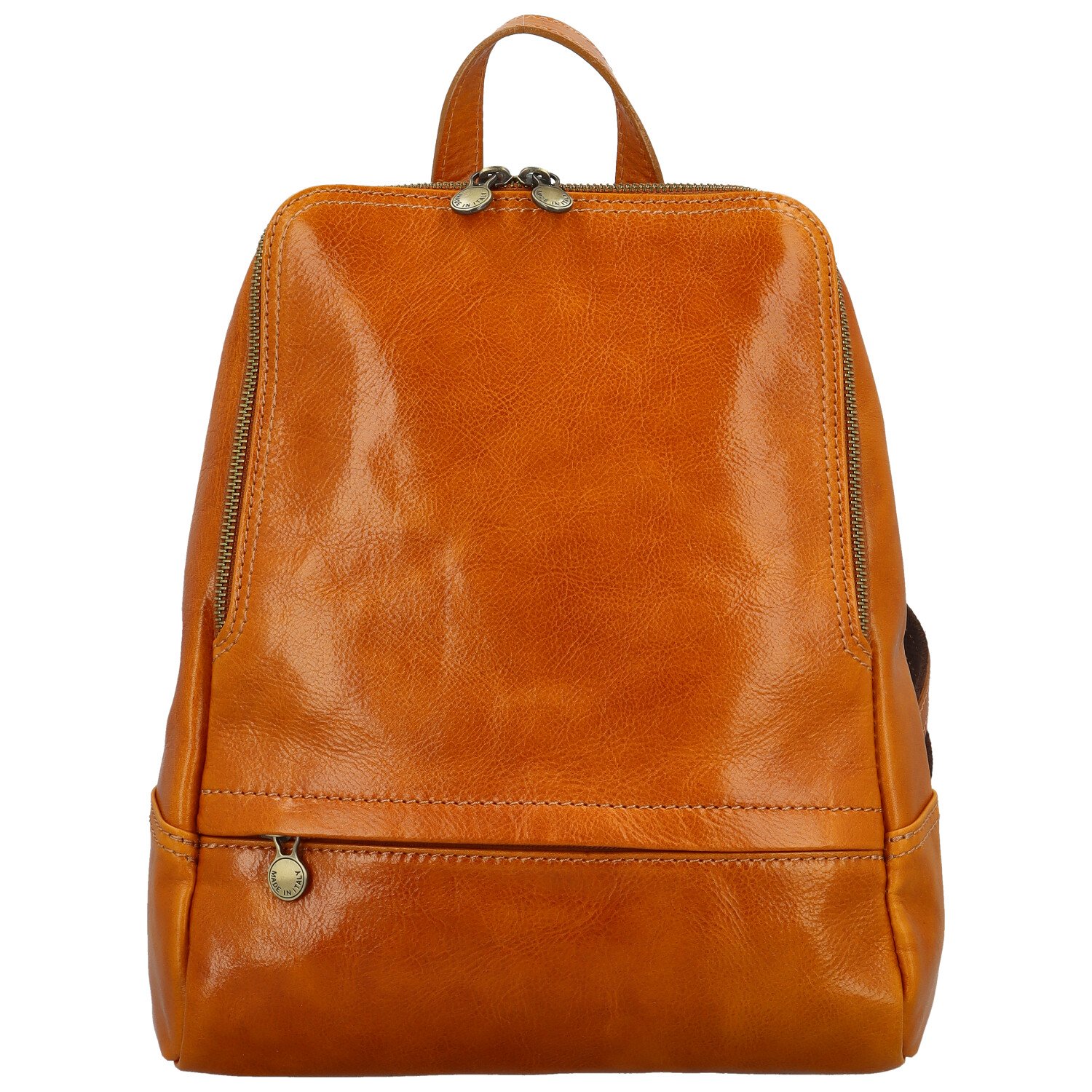 Dámský kožený batoh světle koňakový - Delami Vera Pelle Mallory