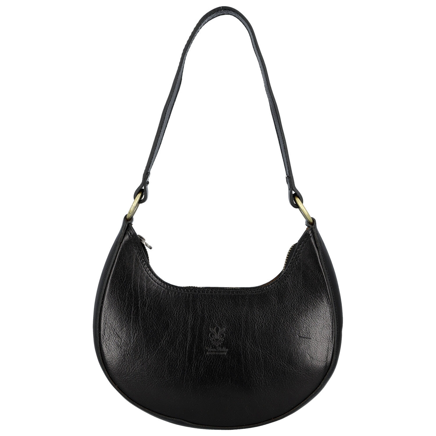 Dámská kožená kabelka na rameno černá - Delami Vera Pelle Anissa