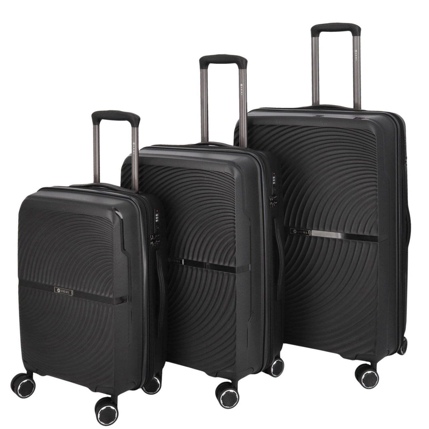 Cestovní plastový kufr černý - Ormi Tryfon SADA