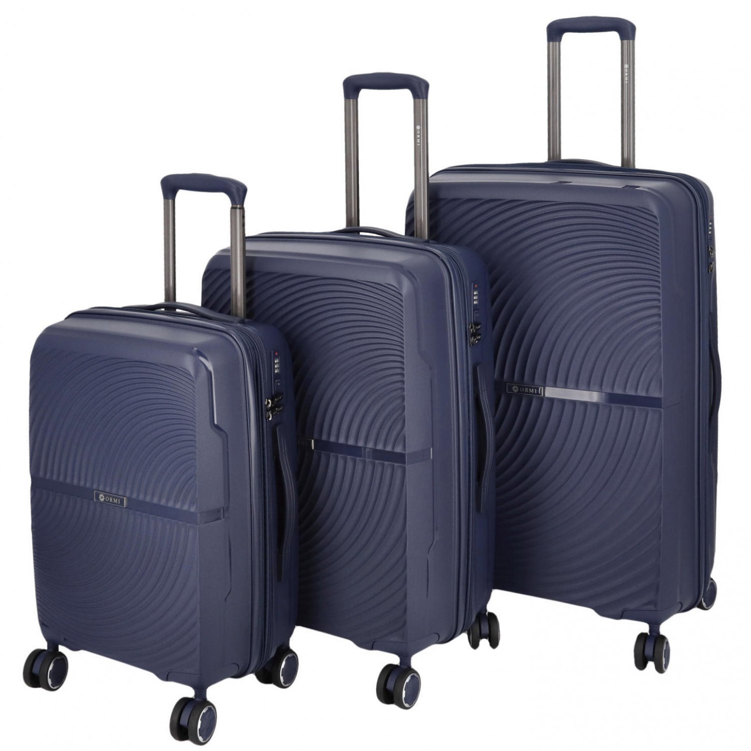Cestovní plastový kufr tmavě modrý - Ormi Tryfon SADA
