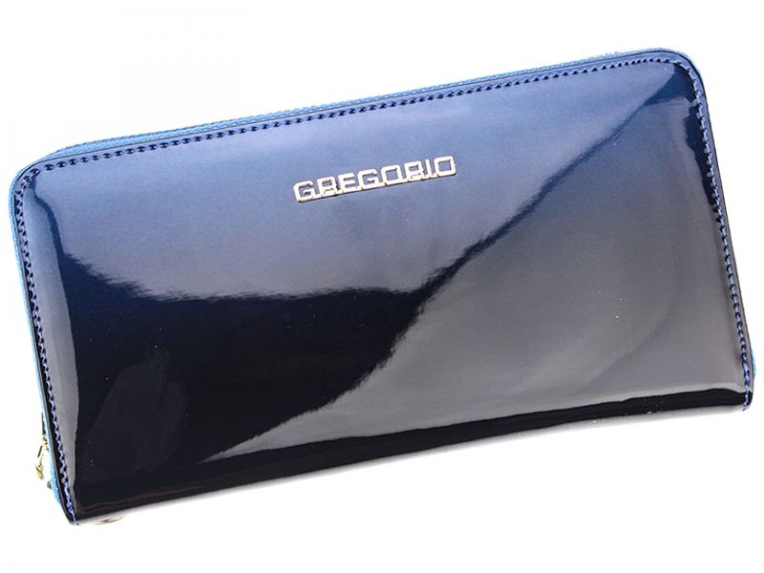 Levně Dámská kožená pouzdrová peněženka modrá - Gregorio Clorinna