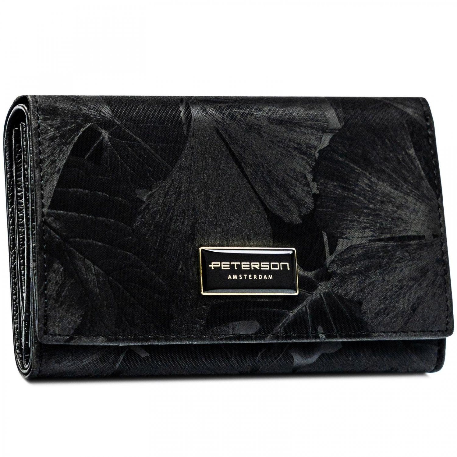 Dámská koženkovo/kožená peněženka černá - Peterson Emina