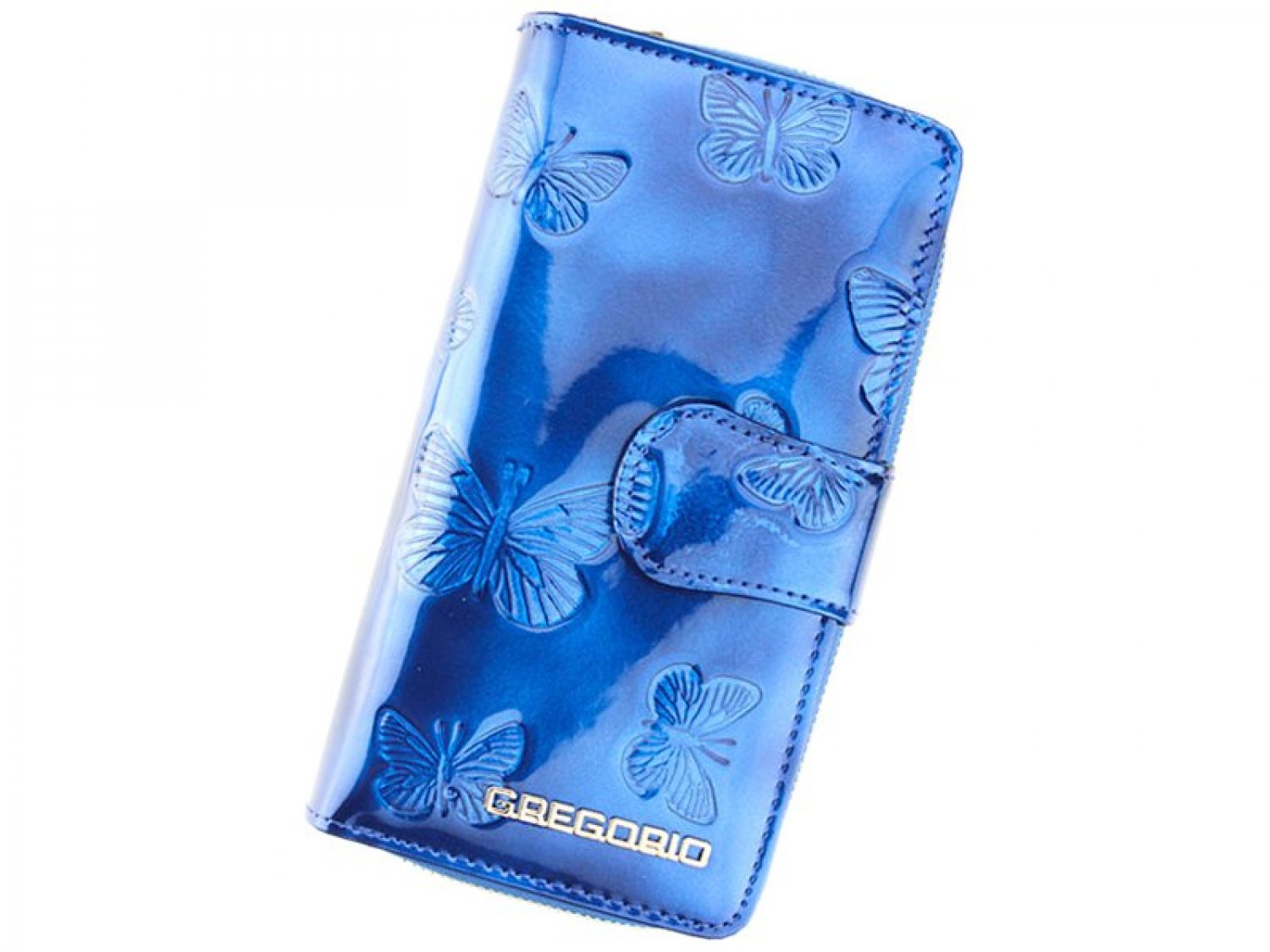Levně Dámská kožená peněženka modrá - Gregorio Cecellia