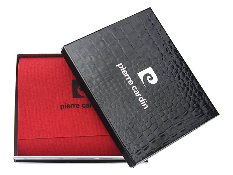 Levně Pánská kožená peněženka černá - Pierre Cardin Forstt
