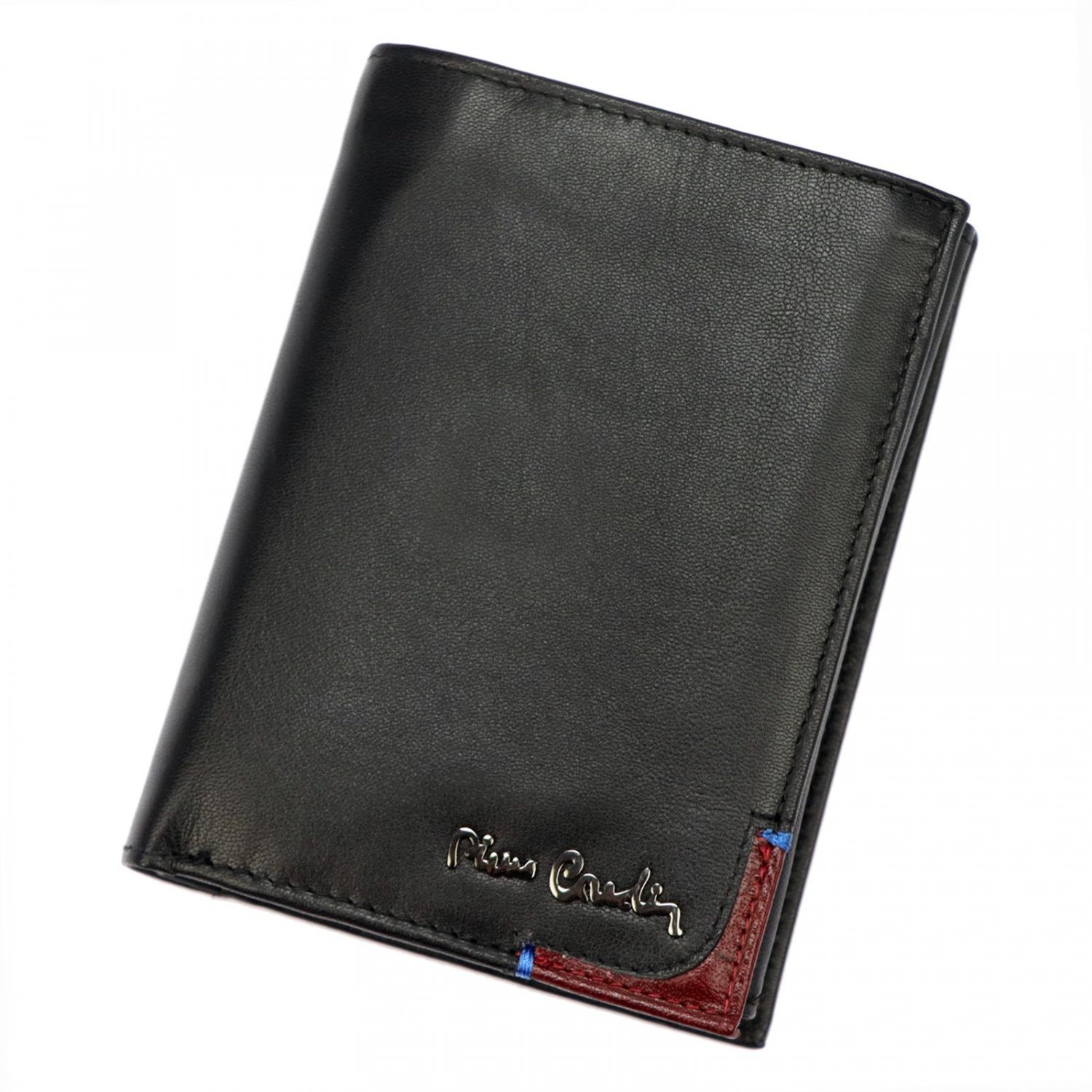 Levně Pánská kožená peněženka černá - Pierre Cardin Riley
