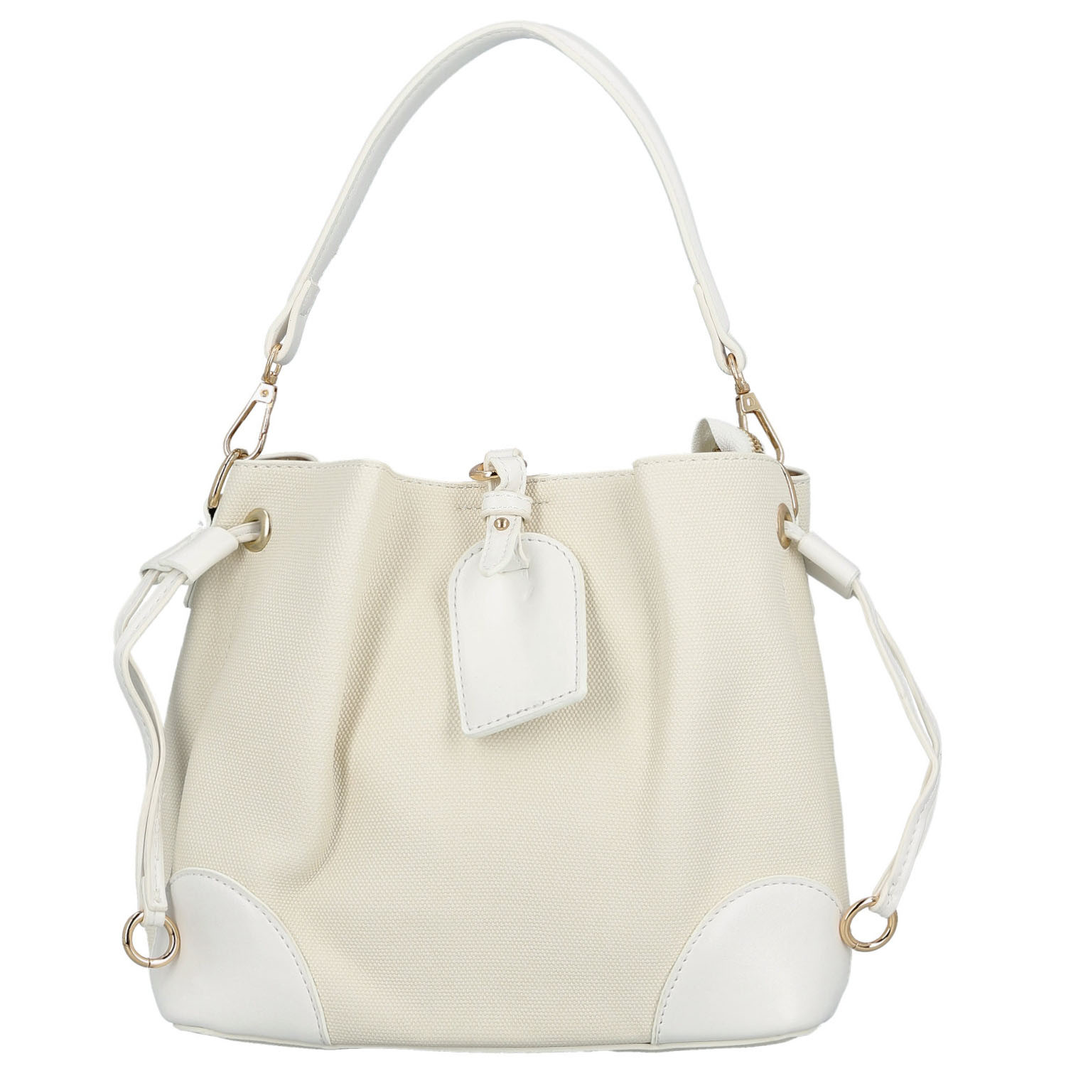 Dámská kabelka na rameno krémová/bílá - Firenze Lamisia