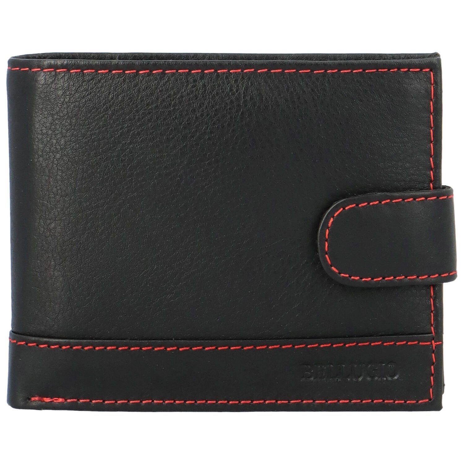 Levně Pánská kožená peněženka černá - Bellugio Carloson