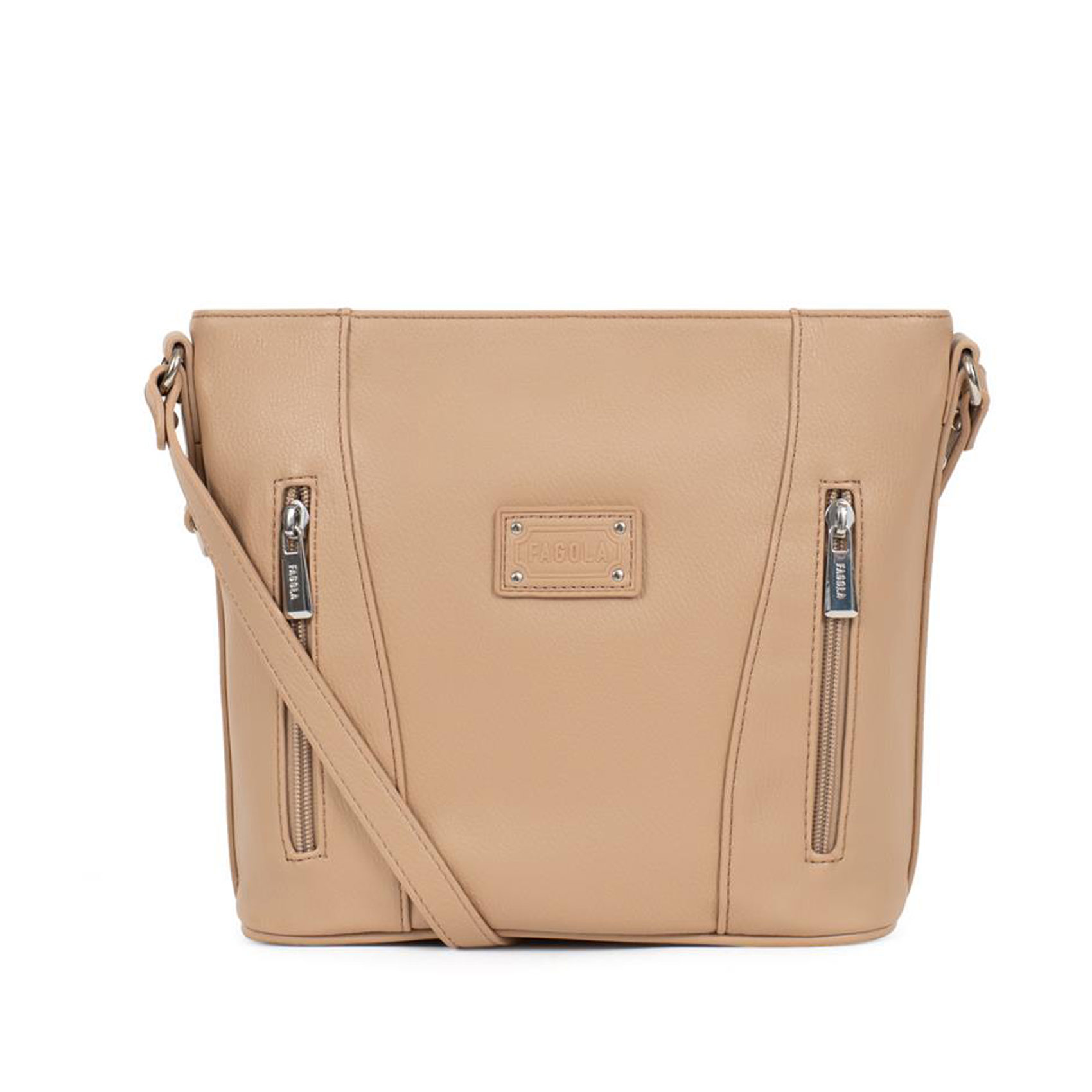 Dámská crossbody kabelka pudrová - Fagola Mayla