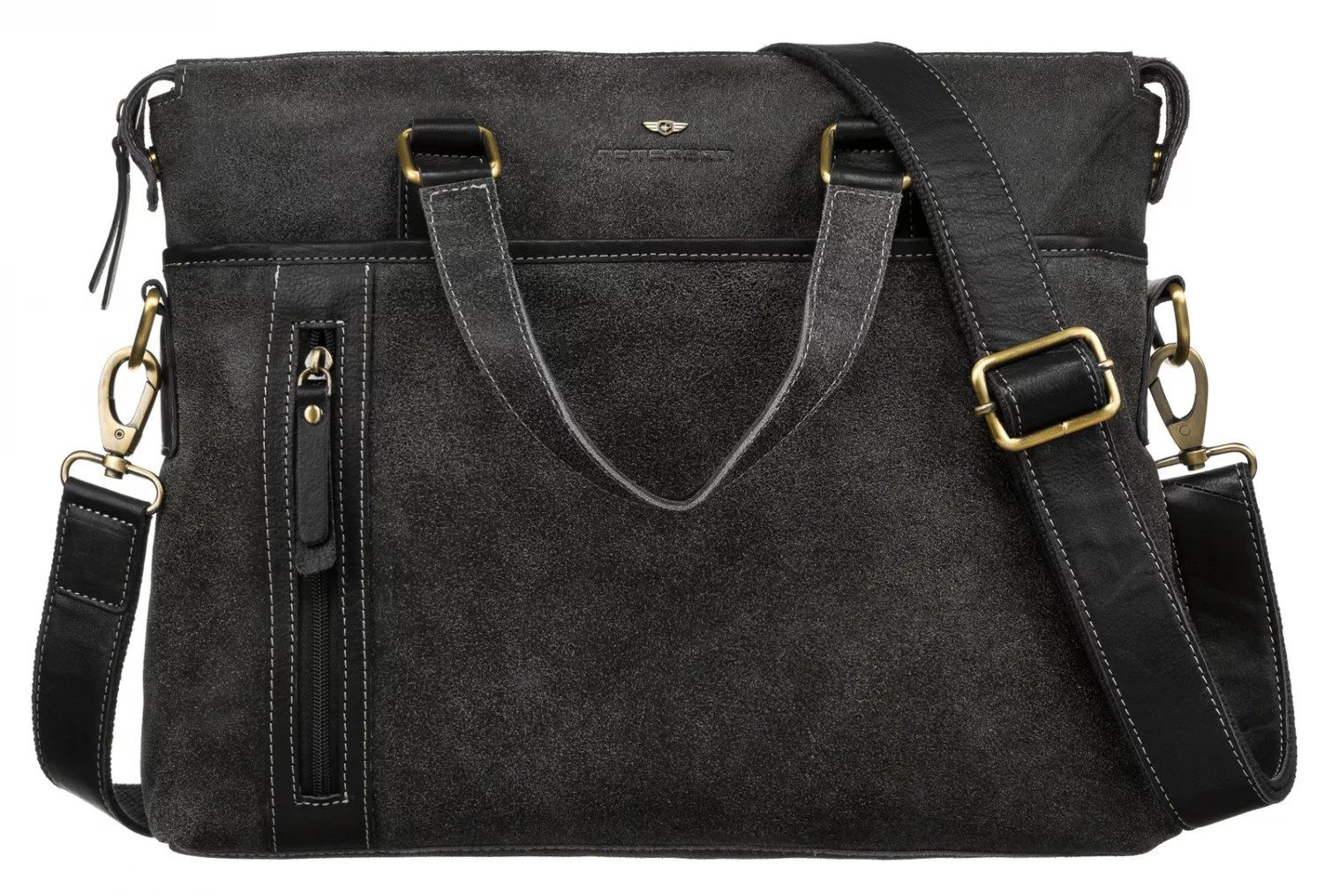 Pánská kožená business taška černá - Peterson Danar