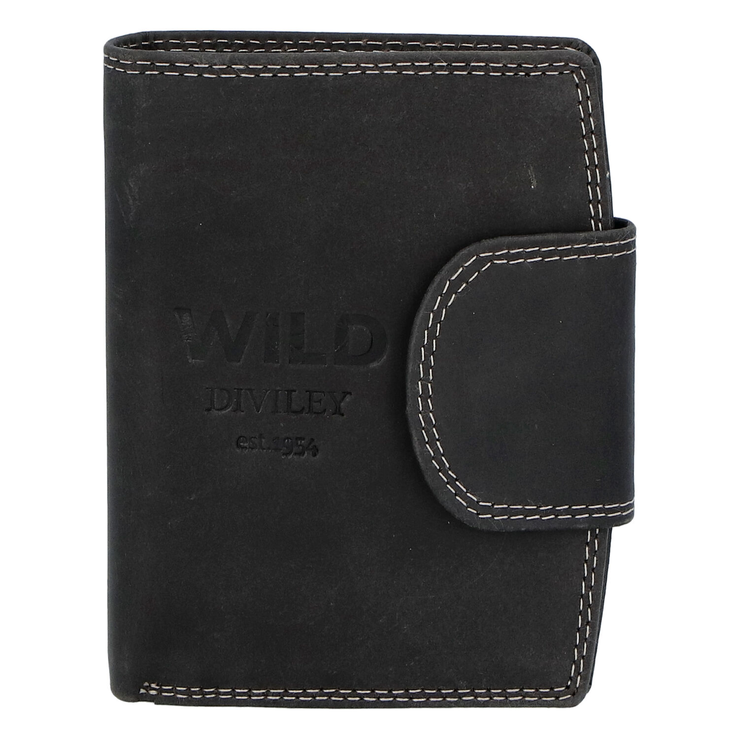 Levně Pánská kožená peněženka černá - WILD Soul