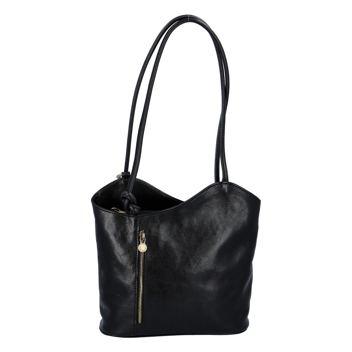 Dámská kožená kabelka batoh černá - ItalY Lazzy černá