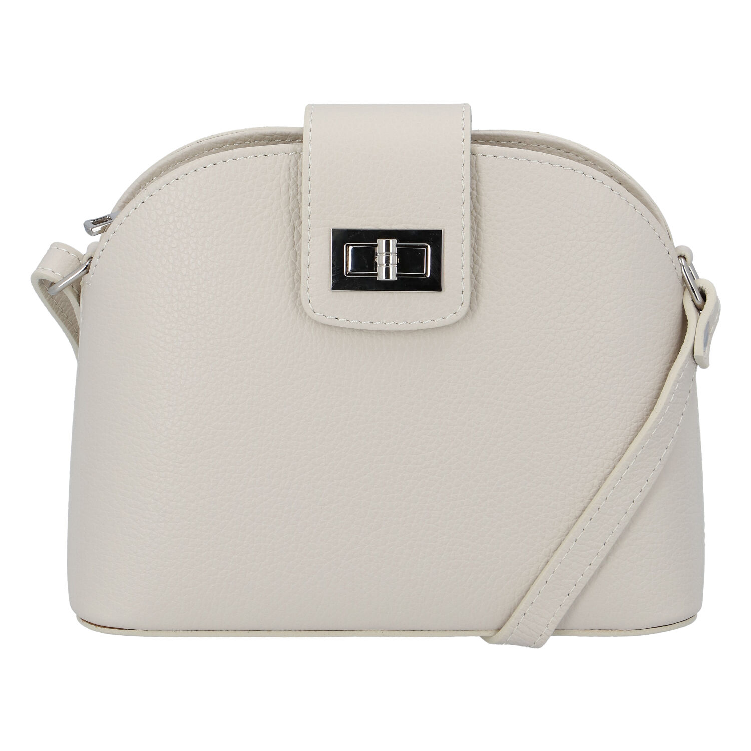 Dámská kožená crossbody kabelka béžová - ItalY Brokylon