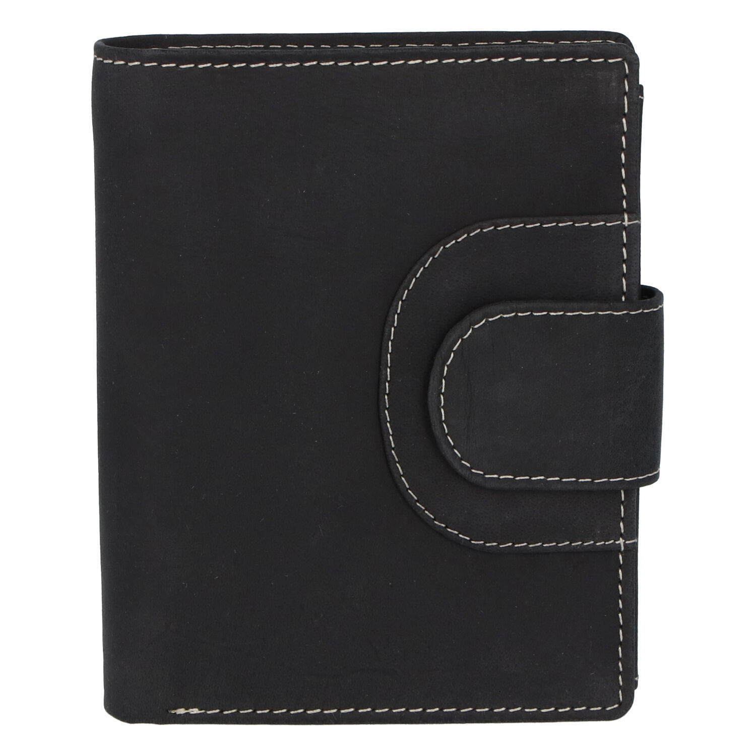 Levně Elegantní kožená peněženka černá broušená - Tomas Pilia