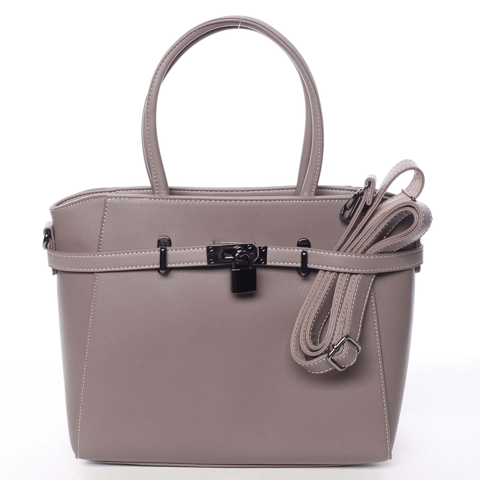 Luxusní stylová menší tmavá starorůžová kabelka do ruky - David Jones Haless růžová