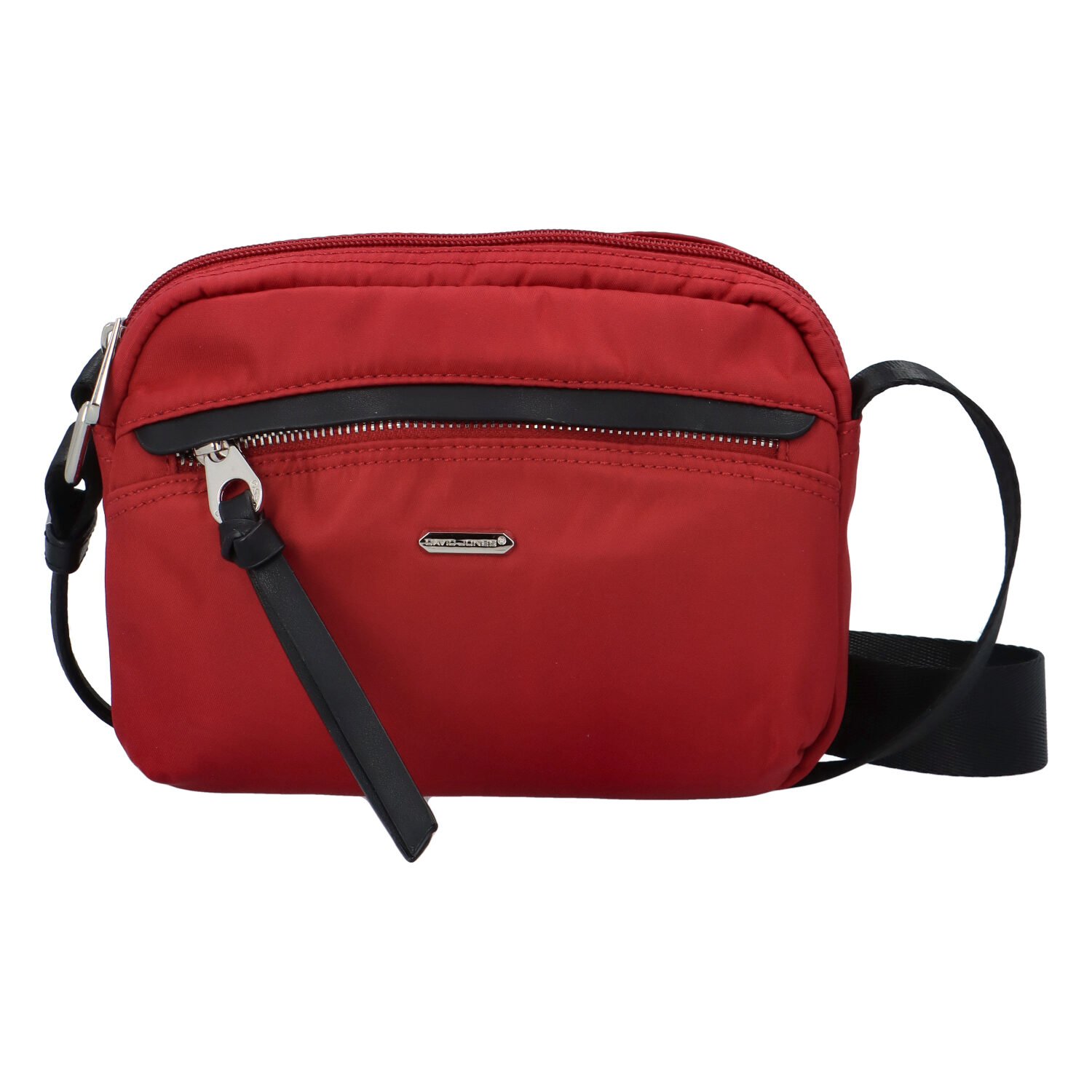Malá dámská crossbody kabelky tmavě červená - David Jones Júlia červená
