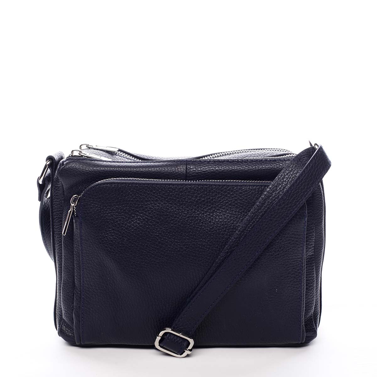 Levně Dámská kožená crossbody kabelka tmavě modrá - ItalY Bandit