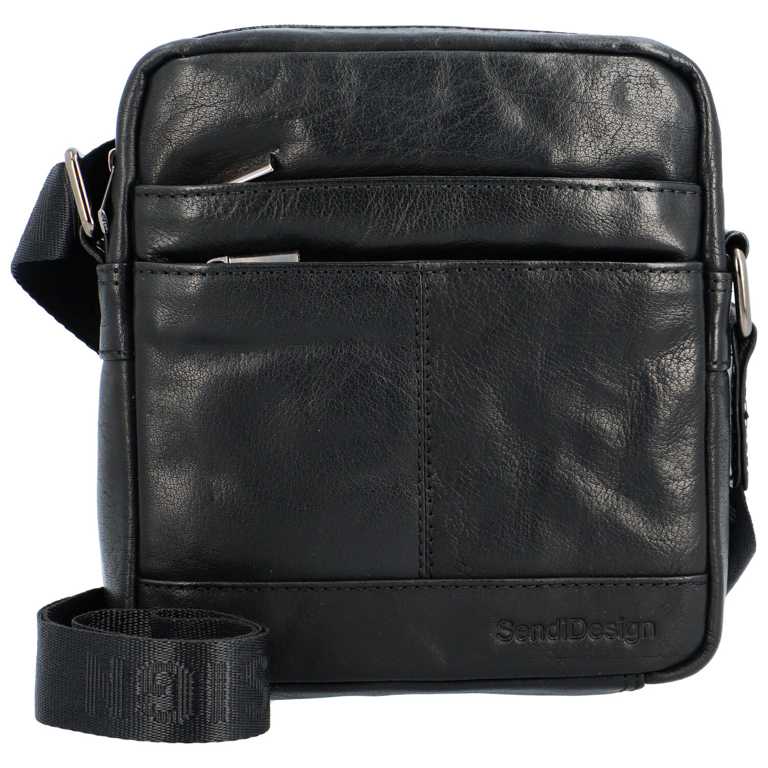 Levně Pánská kožená taška černá - SendiDesign Shaper B