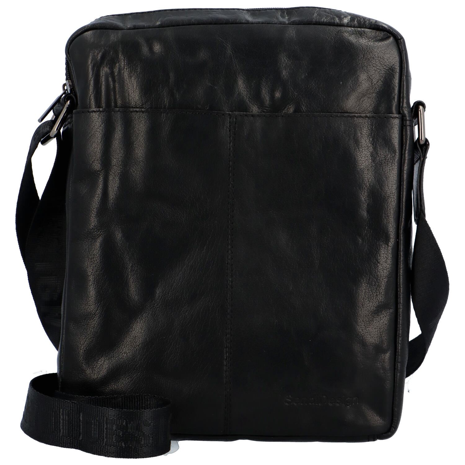 Levně Pánská kožená taška přes rameno černá - SendiDesign McGord